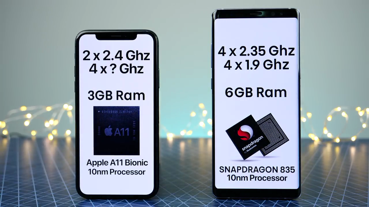 아이폰X 갤럭시 노트8 속도 비교 2